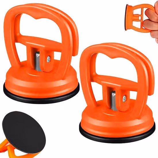 Kit per la riparazione di ammaccature sulle auto, 2 pezzi, forte potere di aspirazione, ventose in gomma, per vetri, schermi e piastrelle
