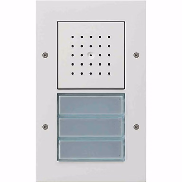 Posto esterno Gira da 3 ingressi bianco puro 126766