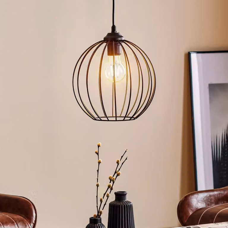 Lampada a sospensione Cumera HELAM, dimmerabile, Nero, Soggiorno / Sala da pranzo, Metallo, Moderno, Lampada a sospensione