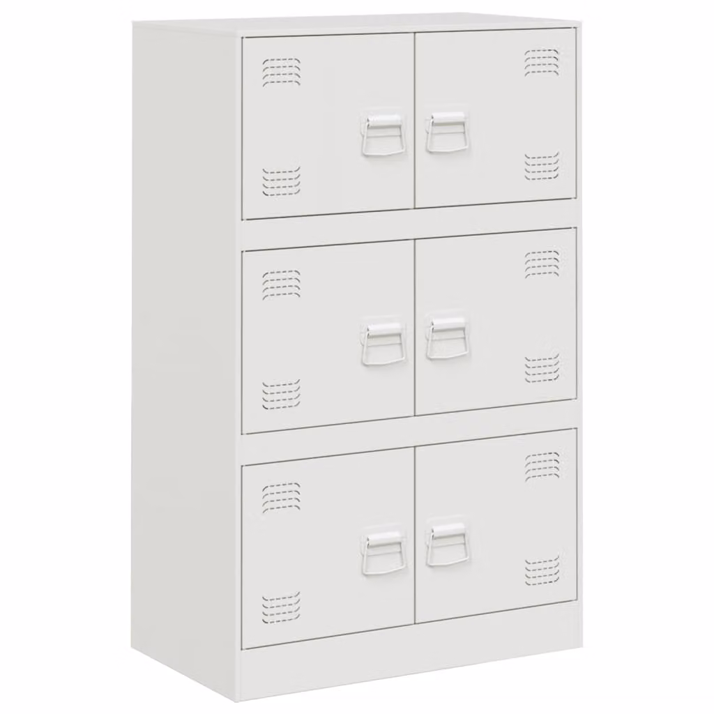 Credenza Bianca 67x39x107 cm in Acciaio