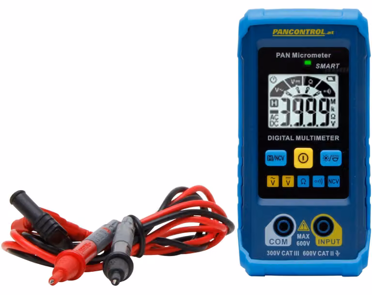Tester di corrente Kopp Micrometro CAT III 300V, 2x 1,5V AAA, blu