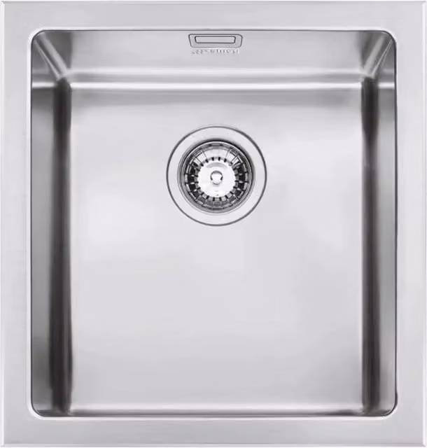 Lavello incasso monovasca semifilo 40x46 Smeg VQR40 inox spazzolato
