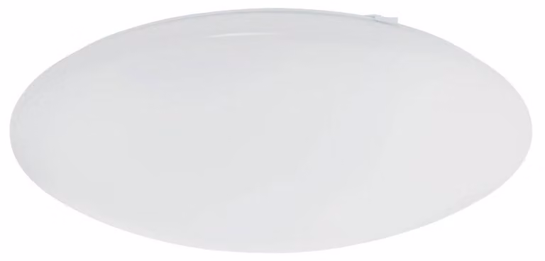Plafoniera LED, metallo, bianca, rotonda, bianco caldo, D 25cm