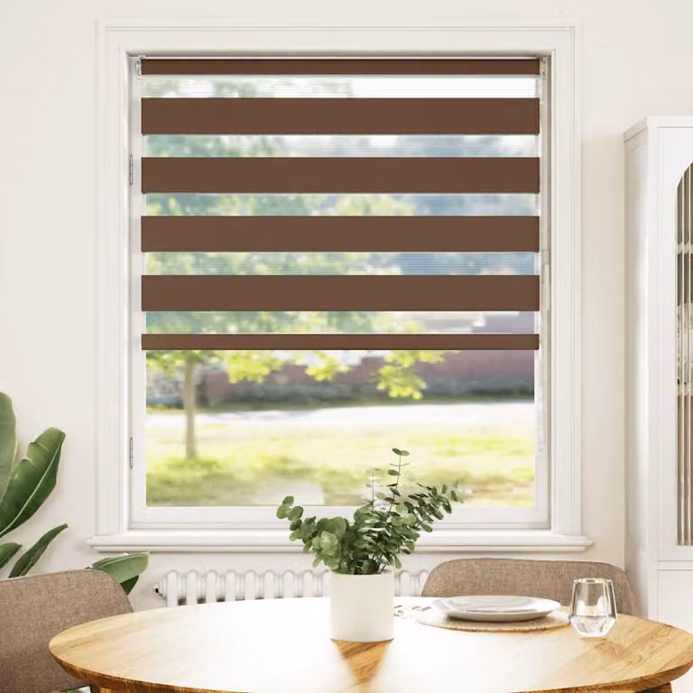 vidaXL Tenda a Rullo Zebra Larghezza Tessuto 110,9 cm Poliestere
