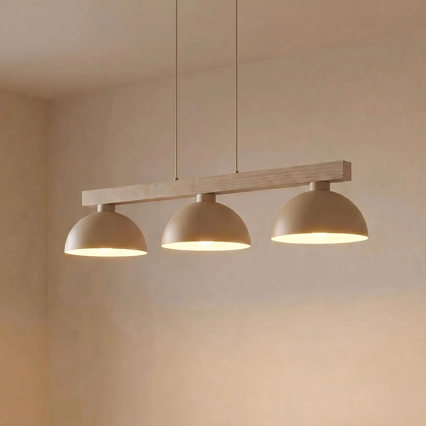 Lampada a sospensione Oslo TK Lighting, dimmerabile, Crema / Ambra, Soggiorno / Sala da pranzo, Metallo, Moderno, Lampada a sospensione