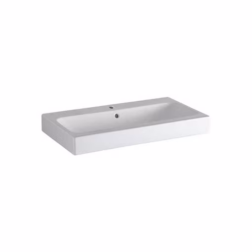 Geberit iCon lavabo à poser avec trou pour robinetterie, 75x48,5cm blanc, 124575600, 124575600