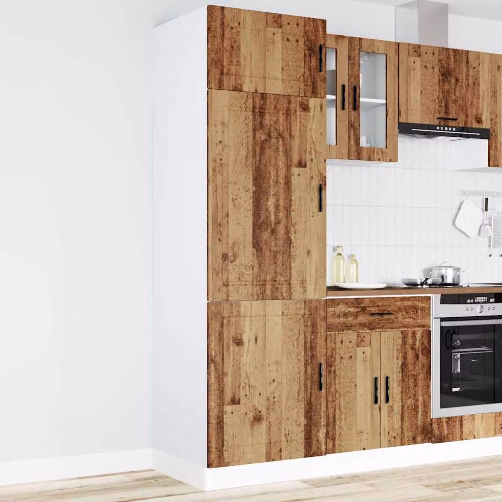 Armadio da Cucina vidaXL in Legno e MDF Marrone con Ante a Battente, L/P/H: 207 x 57 x 60 cm