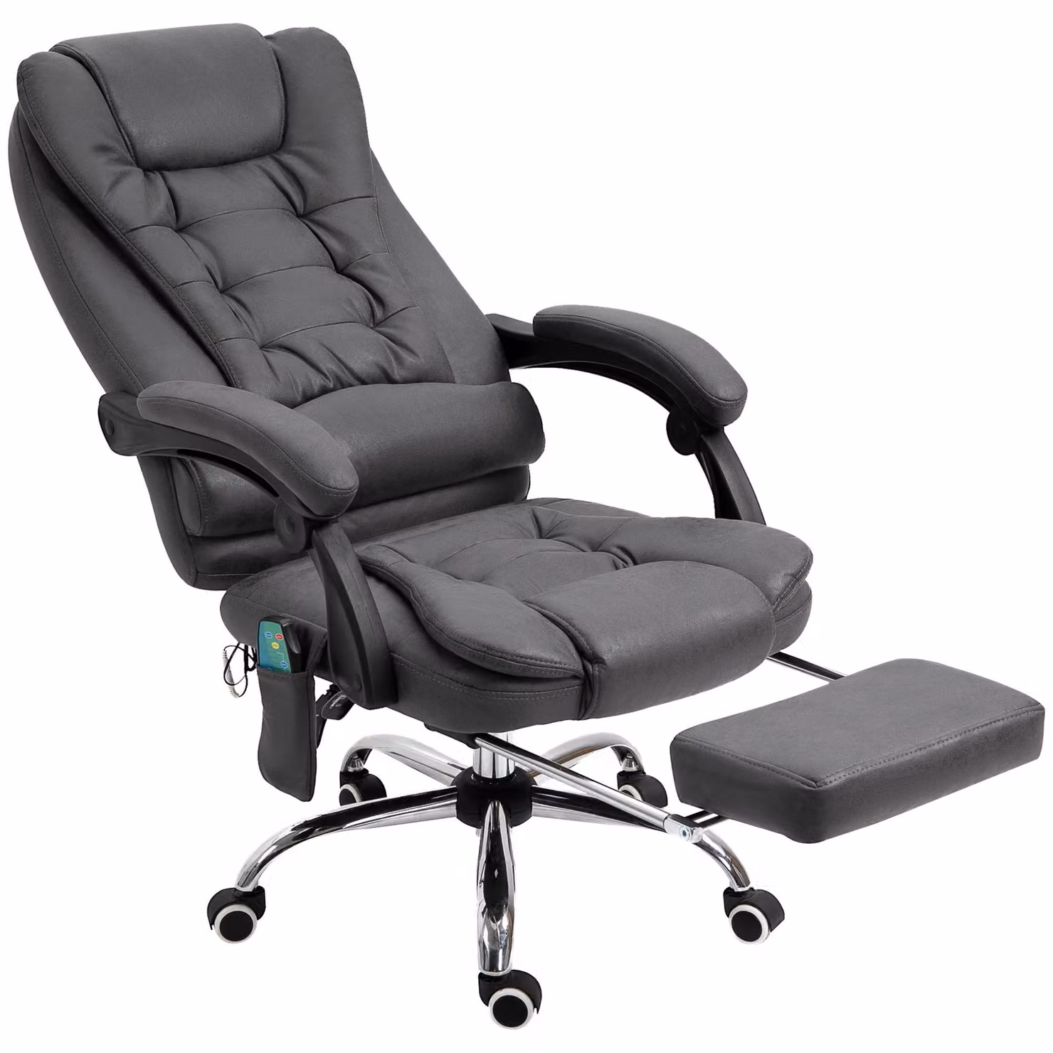Sedia da ufficio massaggiante Vinsetto, sedia da scrivania ergonomica con funzione reclinabile