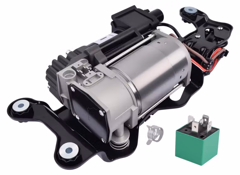Compressore per sospensioni pneumatiche, completo di supporto, adatto a diversi modelli BMW