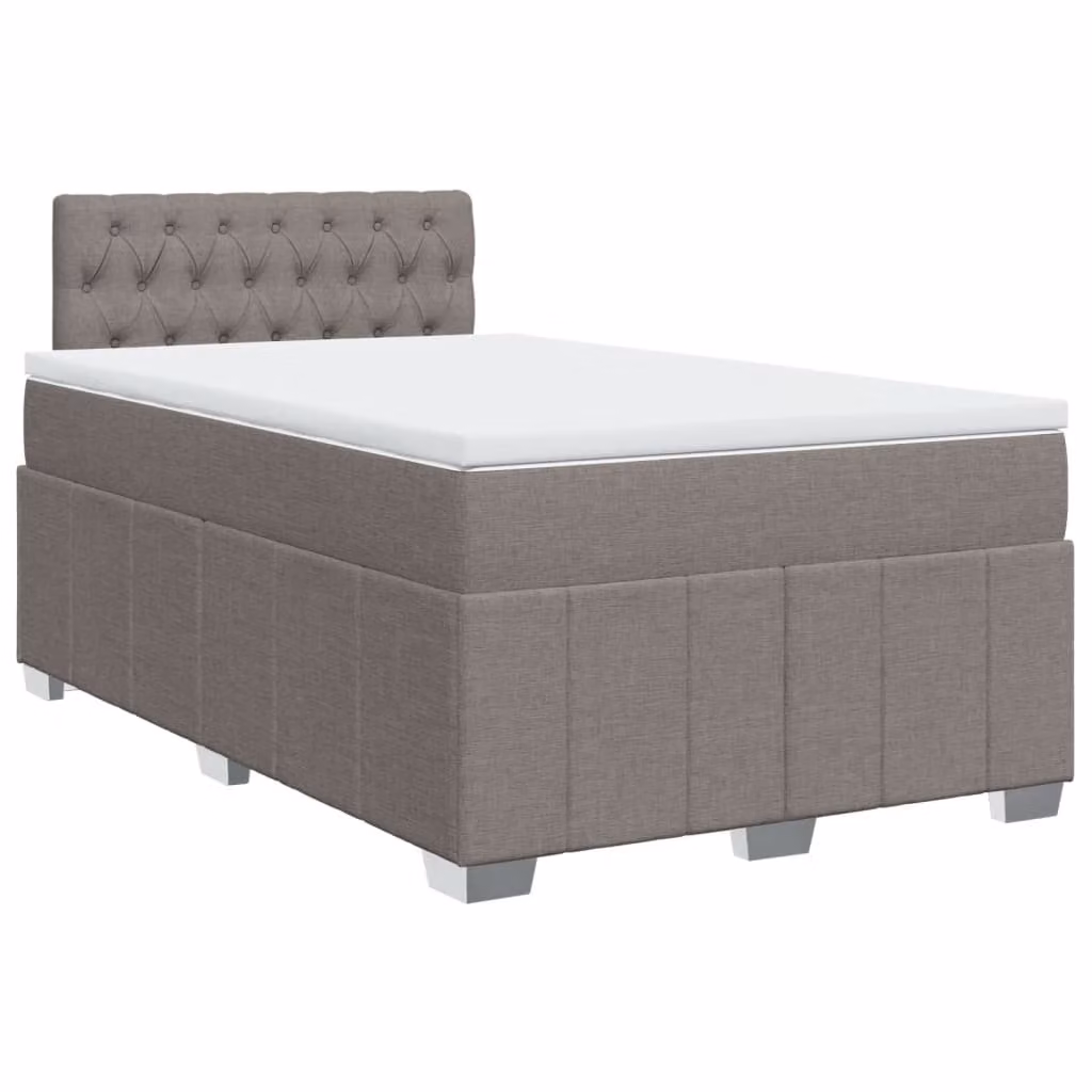 Giroletto a Molle con Materasso Tortora 120x190 cm in Tessuto