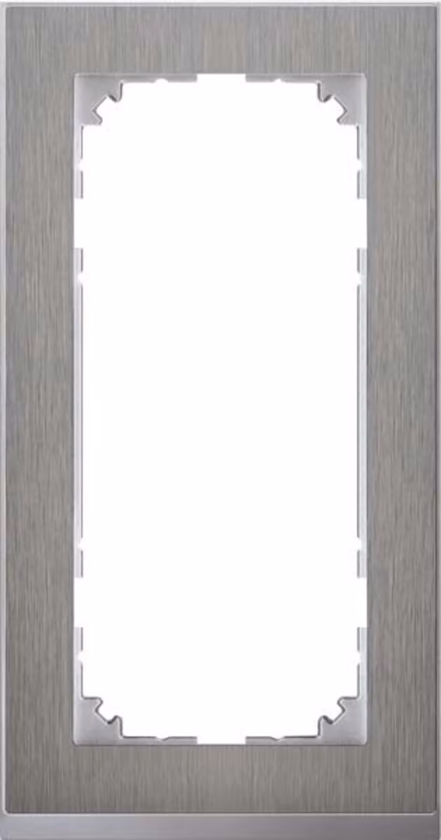 Cornice M-Pure Decor, doppia senza barra centrale, acciaio inossidabile/alluminio