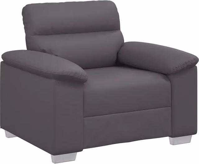 Poltrona | Sedia Relax Grigia 100x81x84 cm in Similpelle