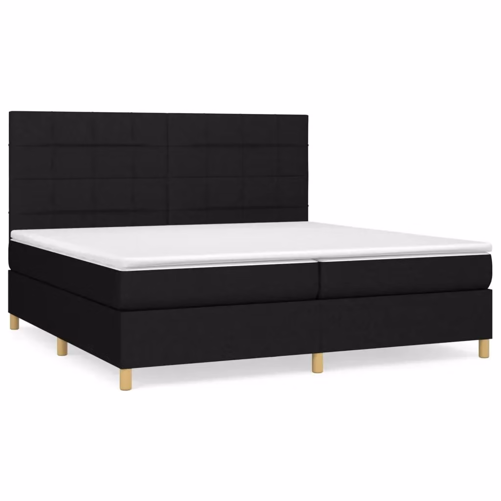 Letto Ibrido con Giroletto a Molle e Materasso vidaXL, Colore Nero e Bianco, L/P/H: 200 x 200 x 25 cm – 2