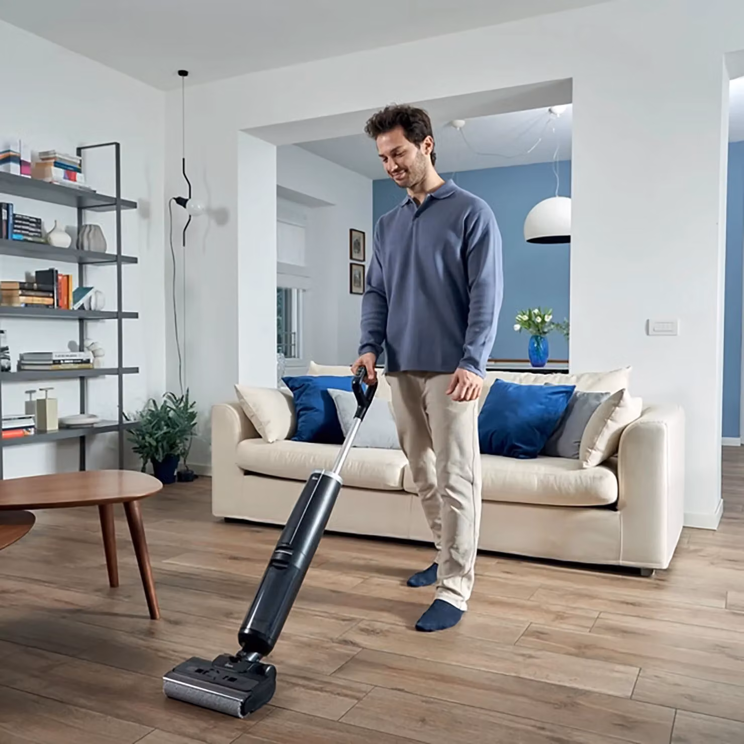 Lavapavimenti 2in1 Aspirazione e Lavaggio Hoover HW3 Turbo Clean Nero con Base di Autopulizia e Display – 1