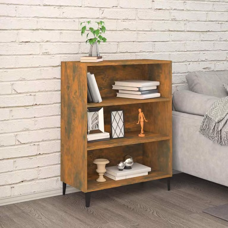 Credenza vidaXL in Legno Rovere Fumo, Appesa a Parete, L: 69,5 cm, P: 32,5 cm, H: 90 cm