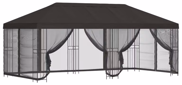 Gazebo con pareti laterali 6 x 3 m Antracite