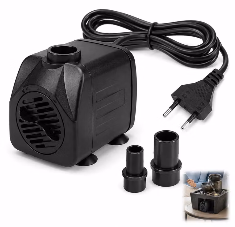 Mini-pompe per acqua da 10W, con una portata di 600 litri all'ora, ideali per laghetti ornamentali, acquari e fontane da giardino