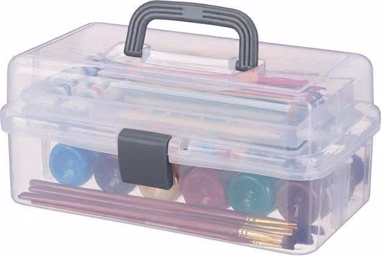 Cassettiera da trasporto / Grigio, 145 x 33 x 19 cm, cassetta degli attrezzi