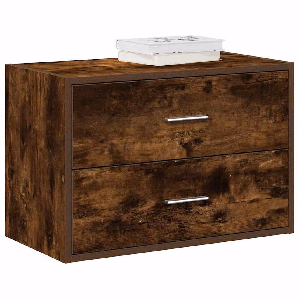 Armadio con 2 Cassetti vidaXL in Rovere Fumo, L 60 cm x P 31 cm x H 40 cm