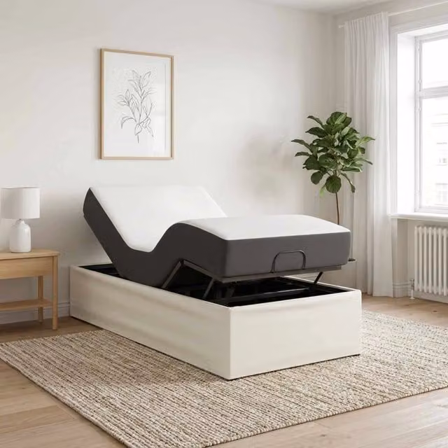 Telaio Letto Elettrico Regolabile Bianco 200 x 80 x 33,5 cm 42037279