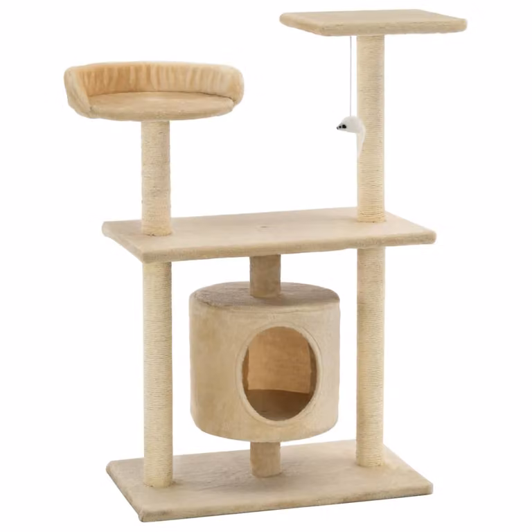 vidaXL Tiragraffi per gatti in sisal 95 cm Beige