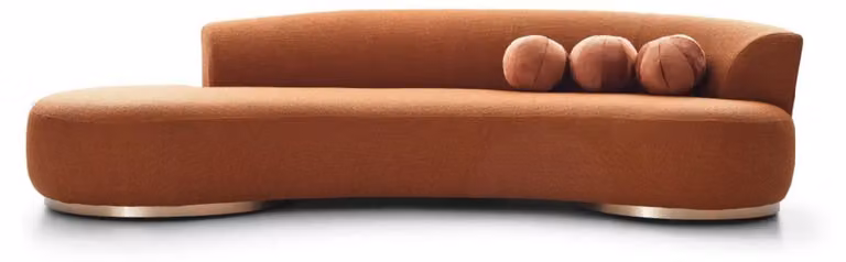 Moderne Polstersofa Dreisitzer Couch Sofa 3 Sitzer Stoffsofa Orange