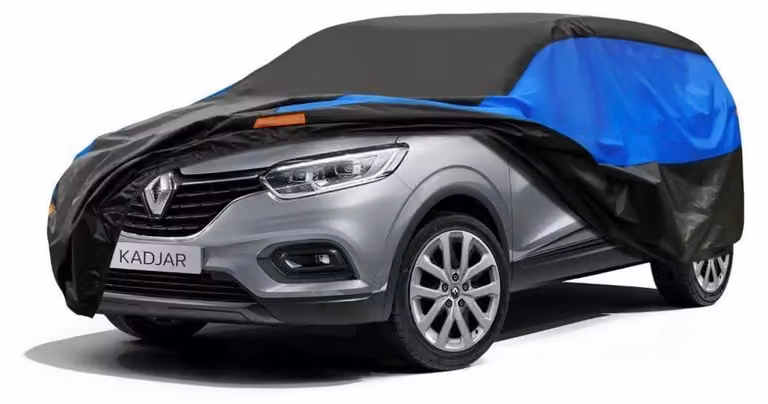 Copertura impermeabile e traspirante per auto, compatibile con Renault Kadjar (2015-2024), disponibile nei colori nero e blu