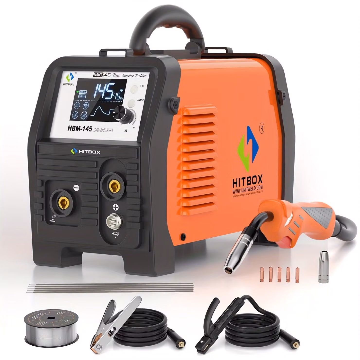 Saldatrice multifunzione – 3 in 1 (MIG, TIG, MMA) – Display digitale – Funzione "Hot Start"