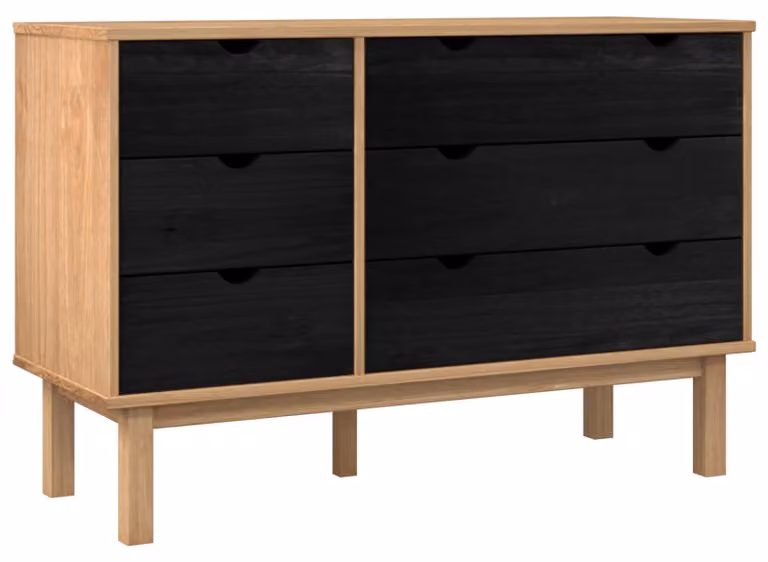 Mobile con Cassetti con cassetto OTTA Nero 111 x 43 x 73,5 cm