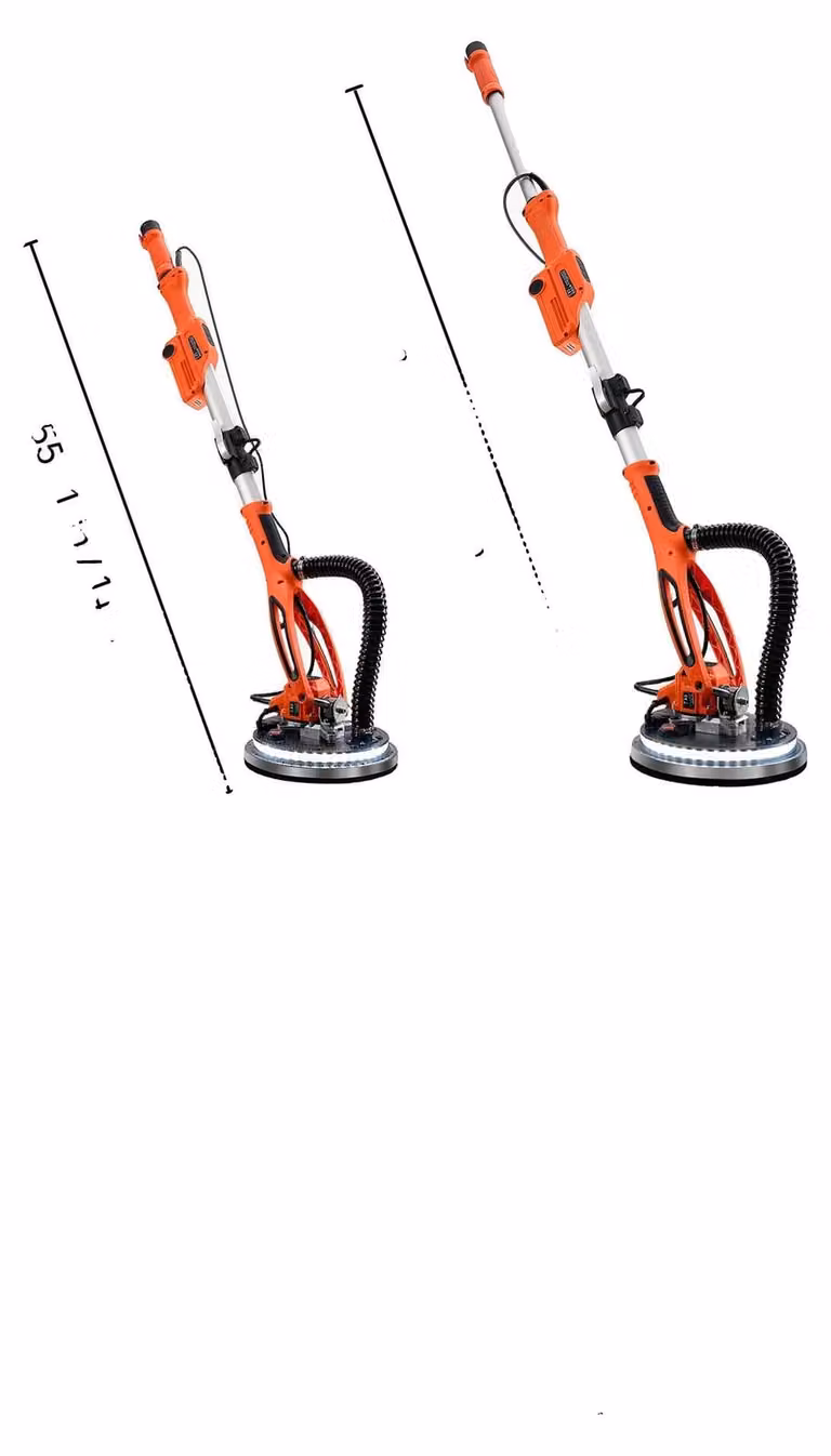 Levigatrice per cartongesso, motore da 1,3 CV, testa rotante a 360°, 950W