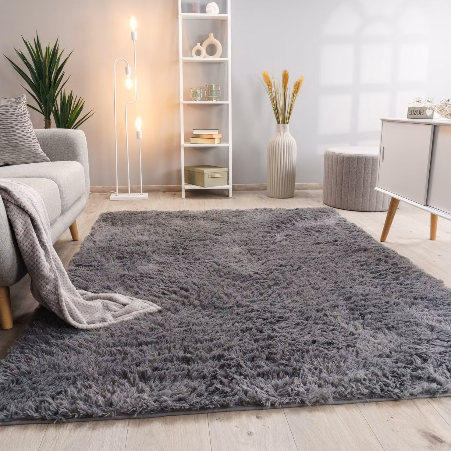 Tappeto a pelo alto Silvana grigio L: 80 cm, P: 150 cm – 2
