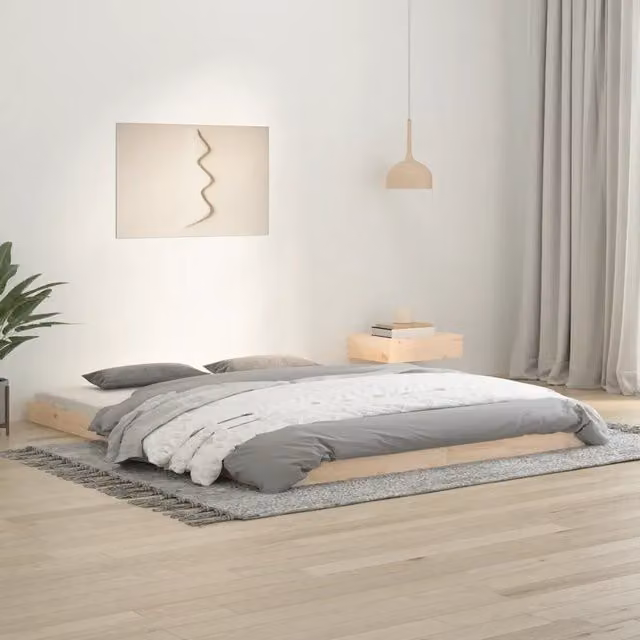Struttura Letto in Legno Massello di Pino Design Mania con Doghe Fisse L/P/H: 200 x 160 x 30 cm – 1