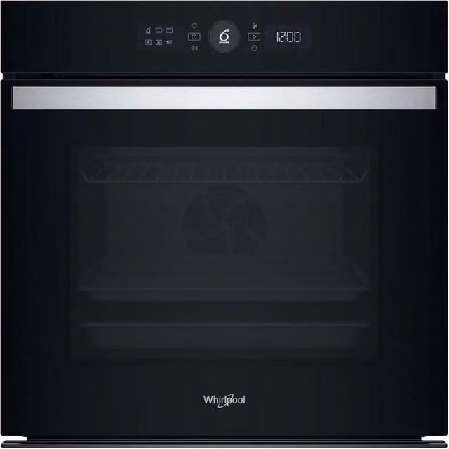Whirlpool WOI4S8PM0SBXA Forno elettrico da incasso con pulizia pirolitica e idrolitica, Classe A+, 73 L, colore Nero, L: 59,5 cm, H: 59,5 cm, P: 56,4 cm