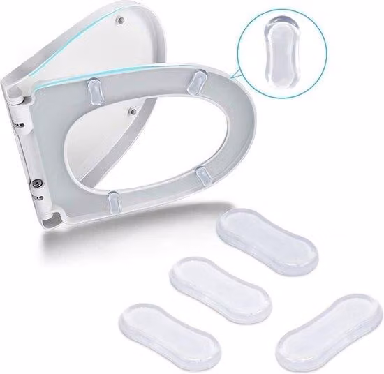 Set ammortizzatori per sedile WC, 4 pezzi, bianco