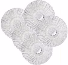 Set di 5 ricambi Mocio Mop bianchi per lava pavimenti Maestro/Rapido ZYHS101R amica