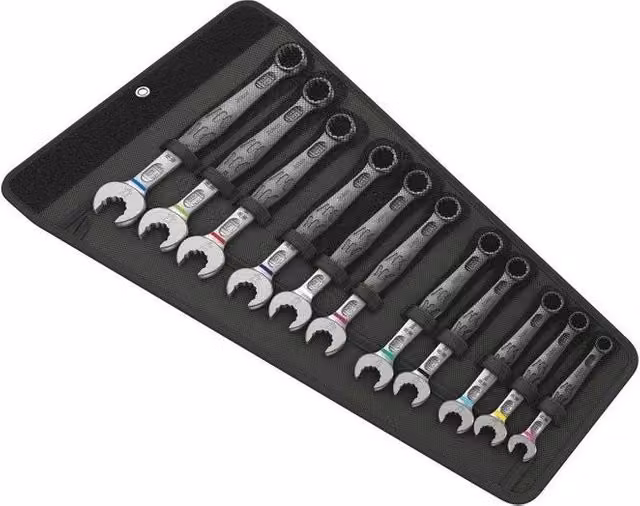 Set di chiavi combinate a corona Wera Joker, 11 pezzi, 8-19 mm, colore Nero