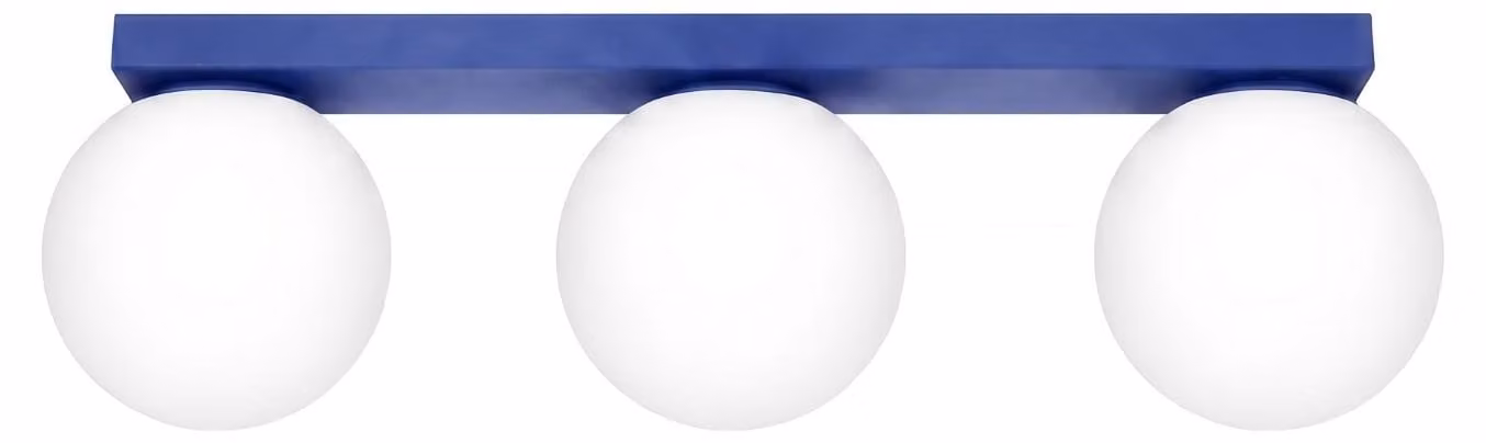 Plafoniera YOLI 3 oltremare 3xG9 8W acciaio/vetro 14.5x12x50cm Sollux Lighting