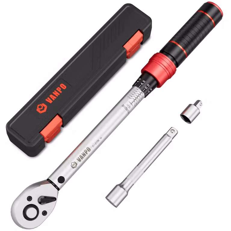 Solidchoice - Chiave dinamometrica a cricchetto da 3/8 di pollice, da 5 a 60 Nm, con prolunga da 125 mm, per biciclette e motociclette