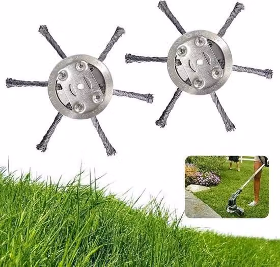Decespugliatore per erbacce 2 pezzi - robusta testina tagliaerba in filo d'acciaio - accessori per decespugliatore