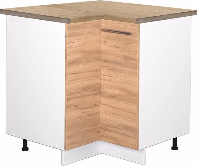 Mobile ad angolo cucina Fame-Line Rovere dorato/Bianco 80.5 cm, PL Rovere Vicco