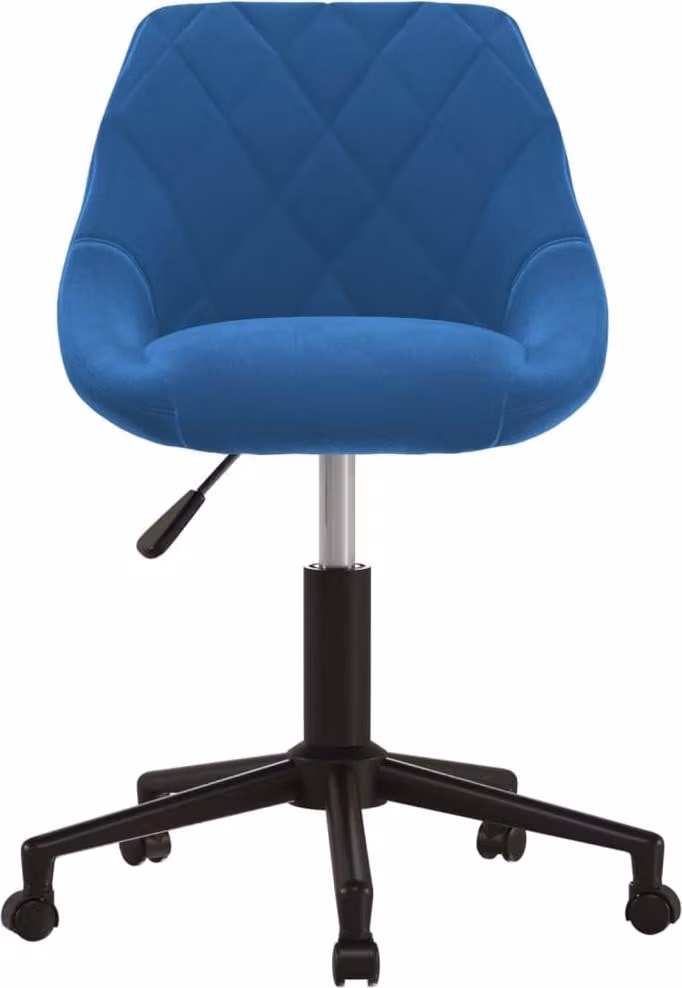 vidaXL Sedia da pranzo girevole in velluto blu