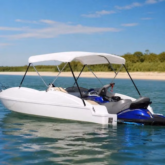 3-Bow Bimini Top White 183x160x137 Cm