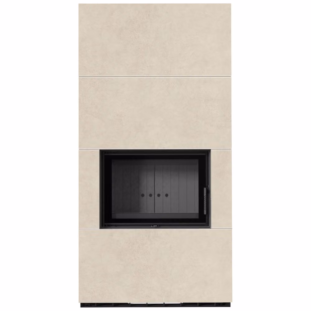 KRATKI FLOKI BOX 8 kW Ø 160 quarzo sinterizzato FOKOSkit camino rivestimento nero