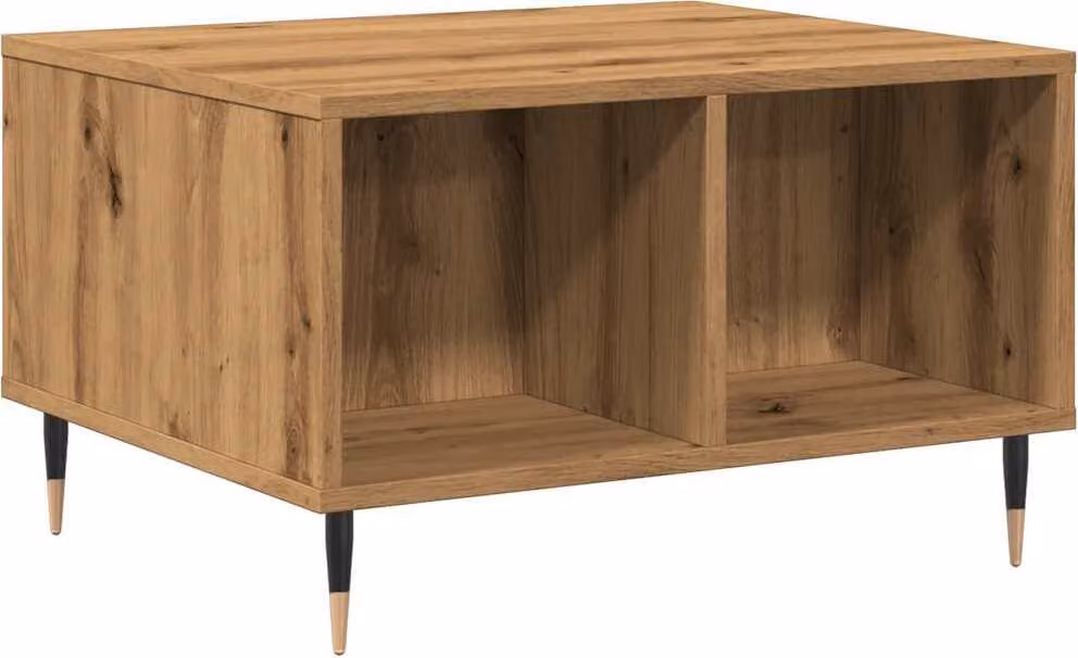 Tavolino da Salotto Rovere Artigianale 60x50x36,5cm Multistrato