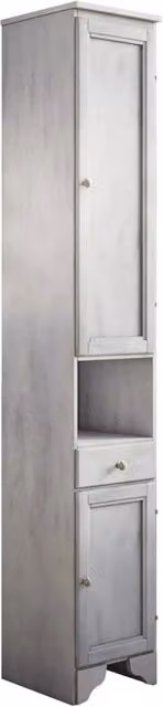 Colonna per Mobile da Bagno Stile Shabby Chic Classico Armadio Alto Grigio