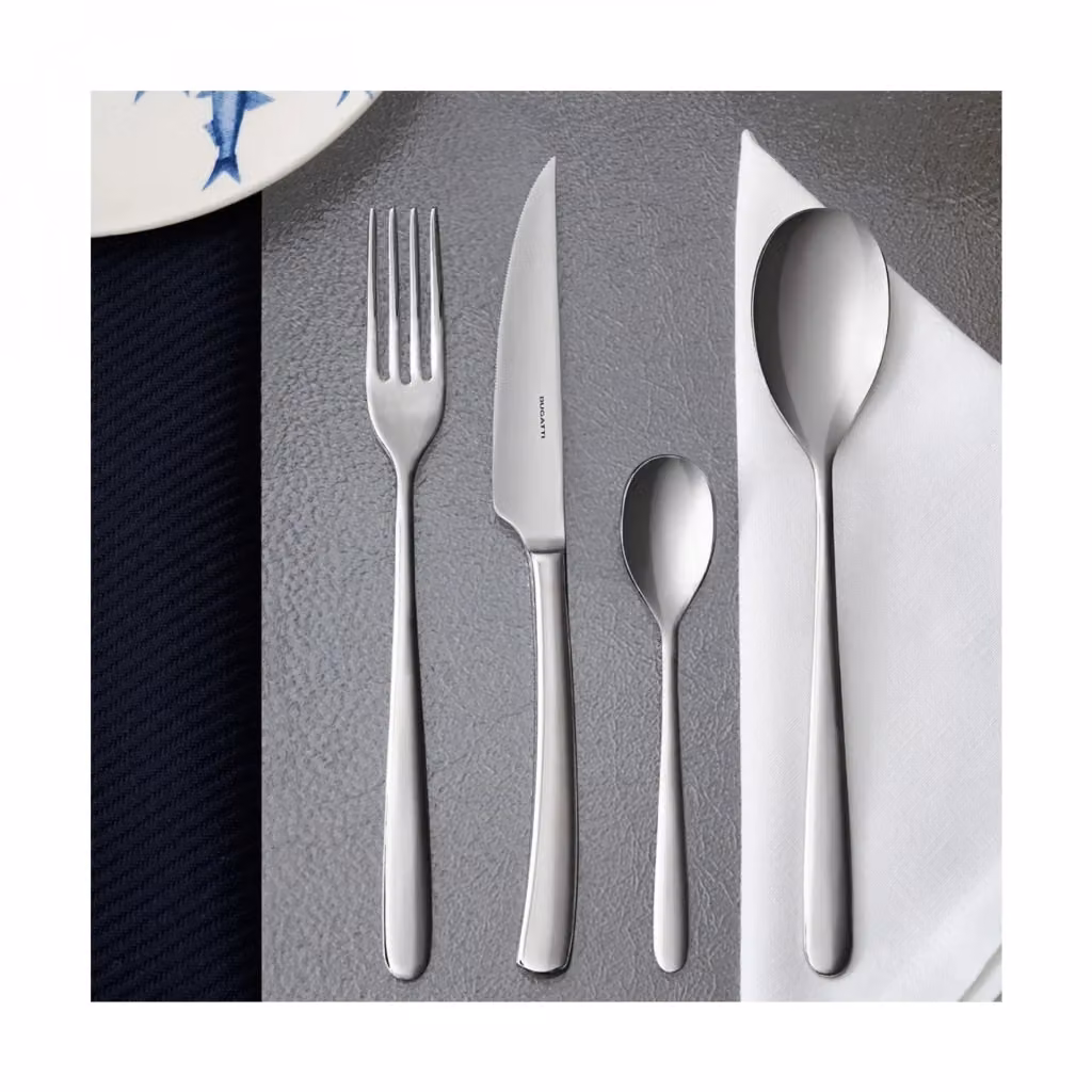 Set di posate Preludio Casa Bugatti in acciaio inossidabile argento, 24 pezzi con custodia con finestra – 2
