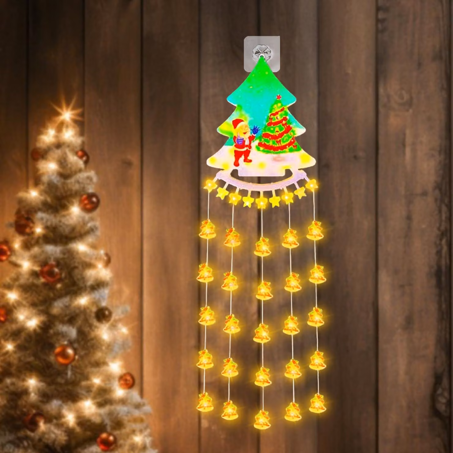 Catena luminosa per albero di Natale, 87 cm, luce bianco caldo, 1 pezzo