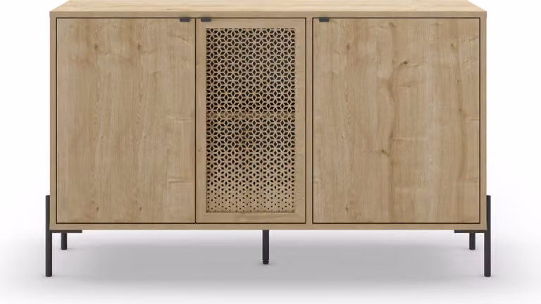 Calicosy - Buffet 3 Porte e Piedi in Metallo L120 cm - Inca