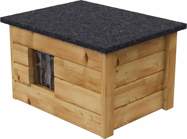 Cuccia per cani Casa per cani resistente alle intemperie Caverna per cani impermeabile in legno coibentato 57x44 cm 10335