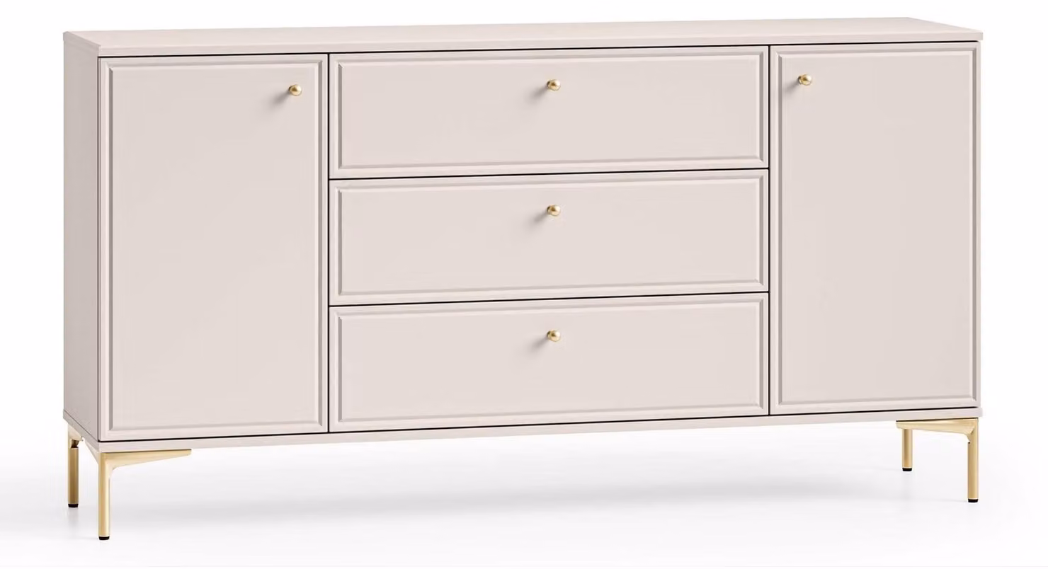 Selsey Sandro - Credenza a 2 ante, color tortora, 160 cm
